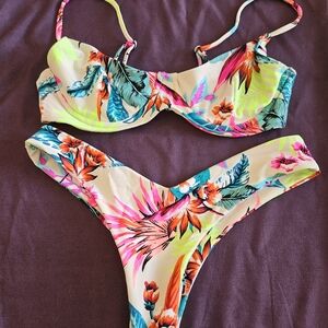 Blackbough Neon Floral Bikini Set Unworn Without Tags.
